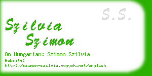 szilvia szimon business card